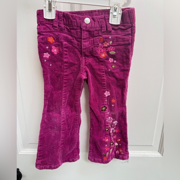 Barbie Other - Barbie 2T Girls Pink/Purple Pants with Floral Embroidery